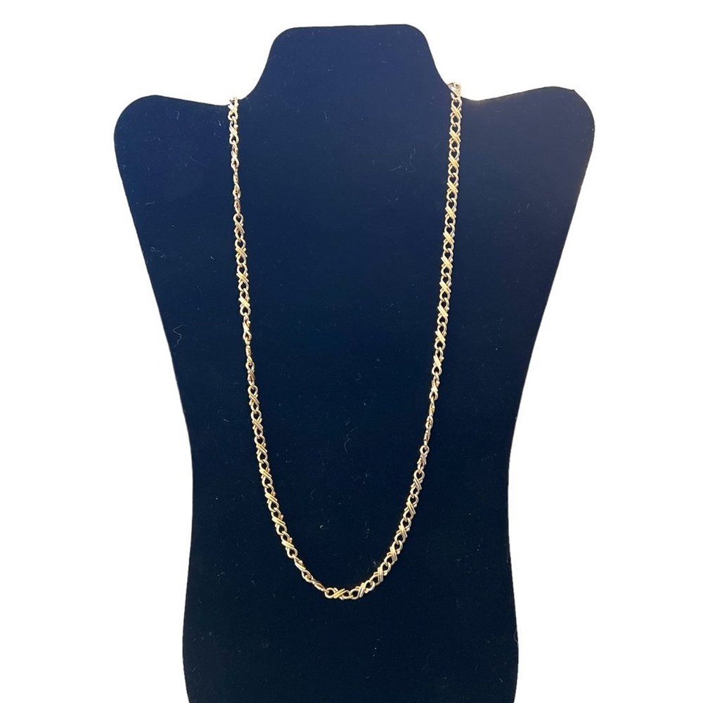 Gold Chain Necklace with Matching Bracelet